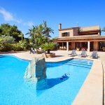 Mallorca Ferienhaus MA5645 Poolterrasse mit Liegen